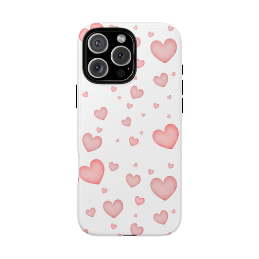 "Blush of Love" Heart Pattern Phone Case