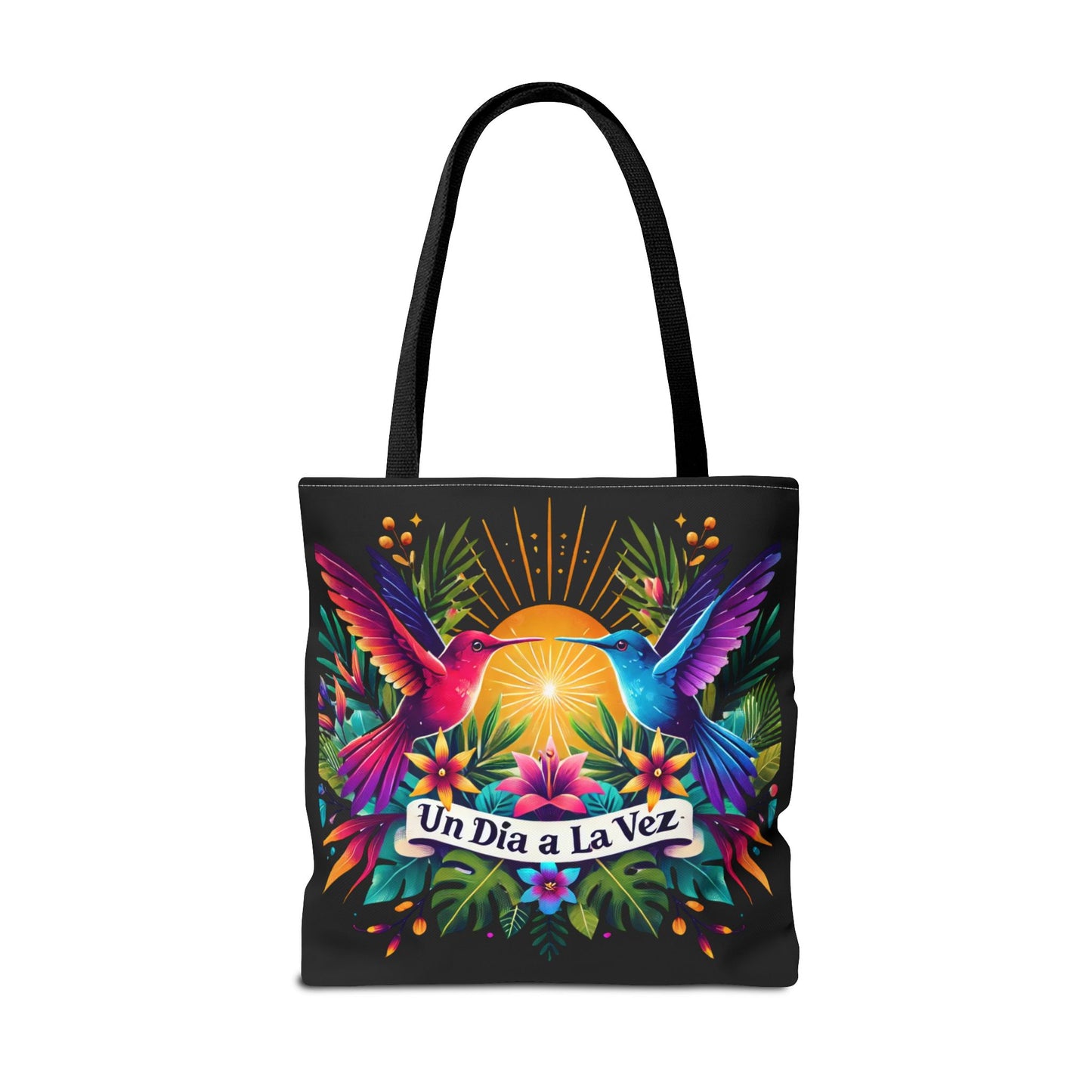 "Un Día a La Vez" Vibrant Midnight Tote Bag