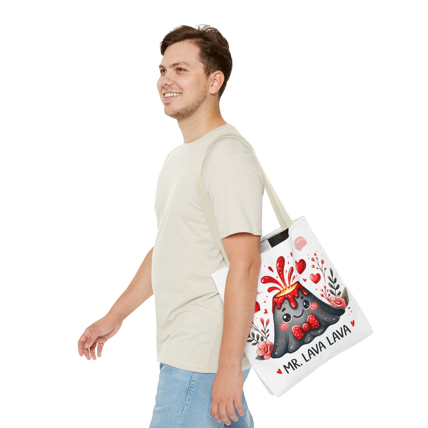 "Mr. Lava Lava Floral Charm" Tote Bag
