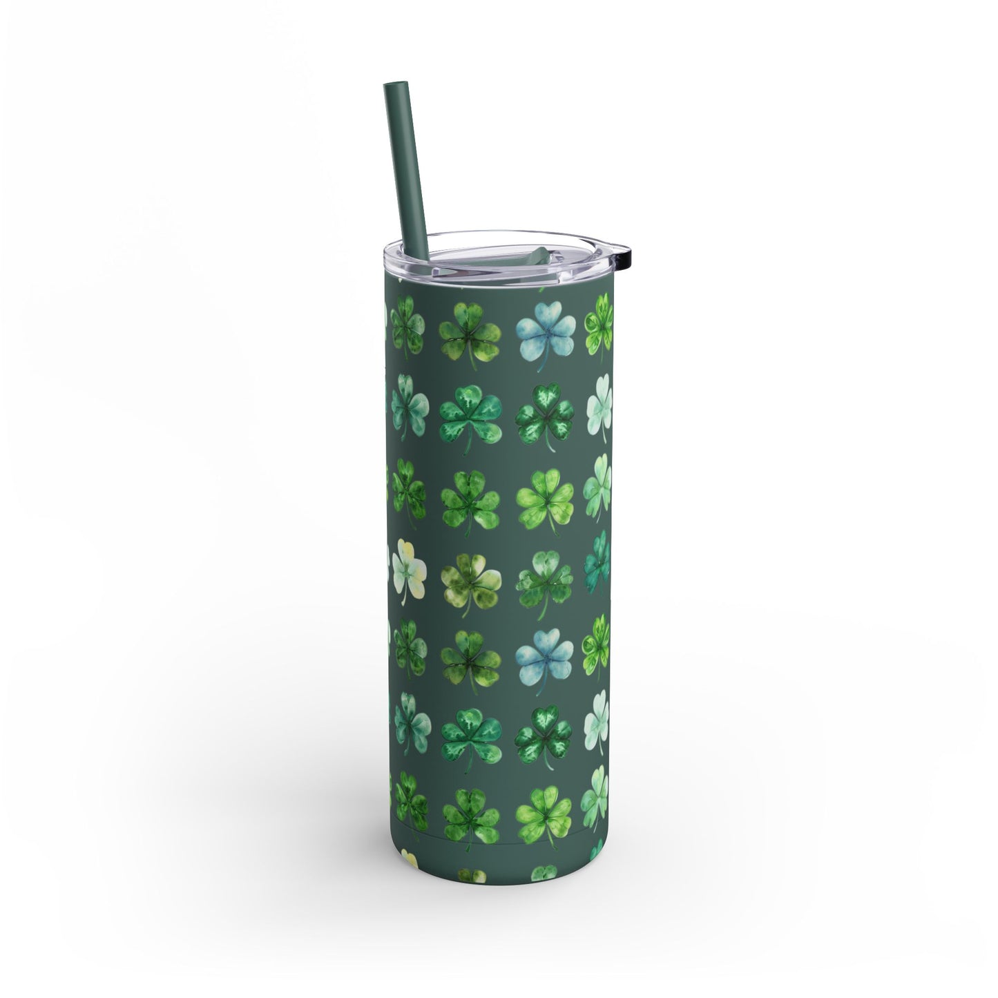 Lucky Sip 🍀 20oz Matte Tumbler – Triple Color Charm, Hot & Cold Insulated