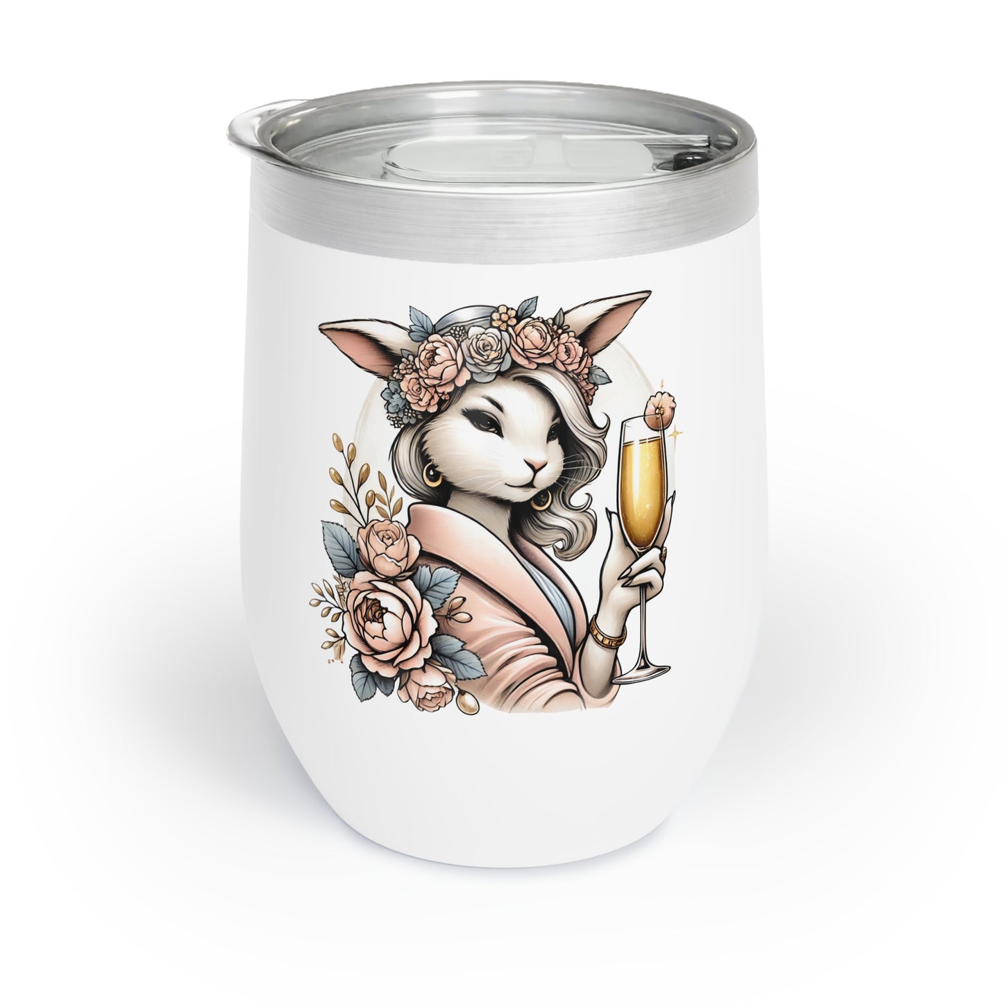 Bria Bellini – Glam Bunny Wine Tumbler (12oz)