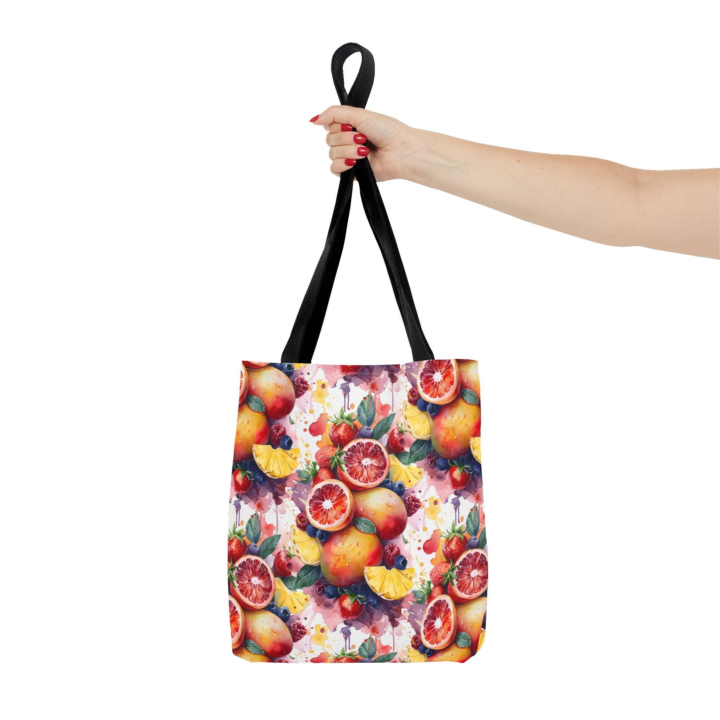 Tropical Splash 🍊🍍 Watercolor Fruit Tote