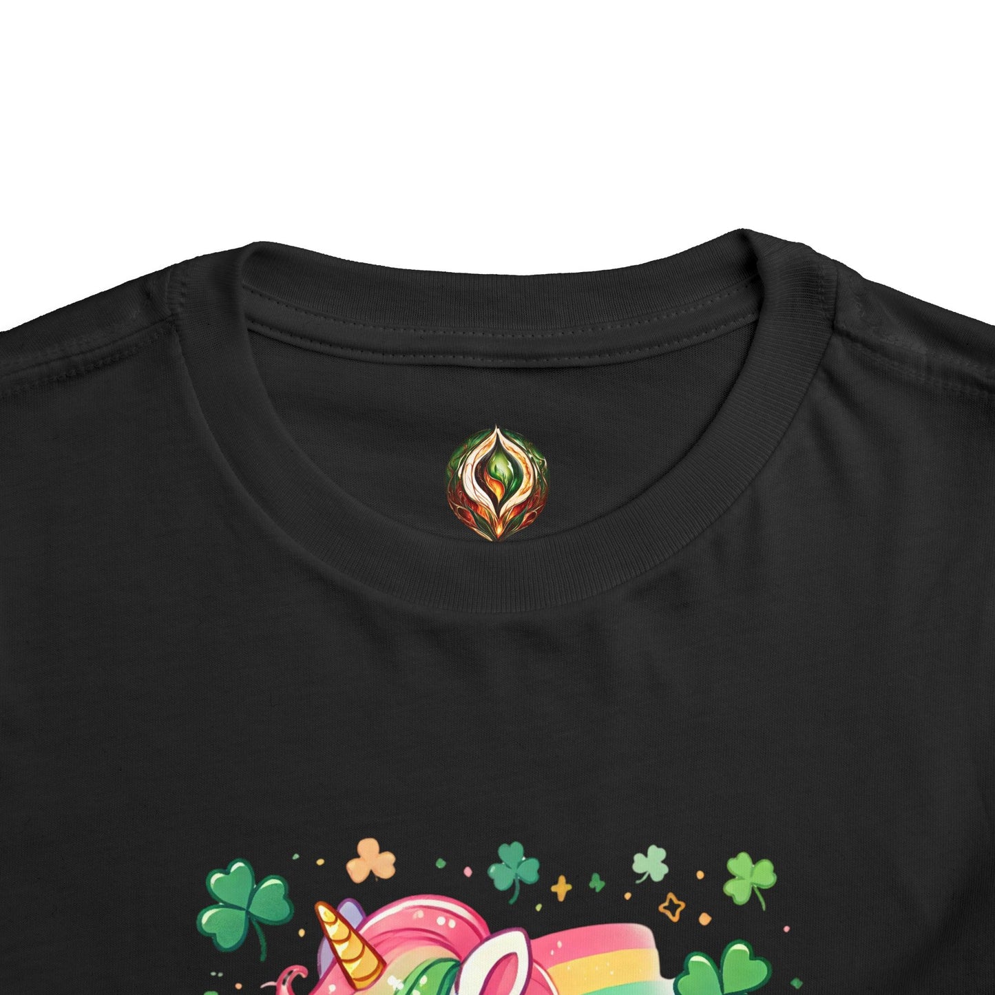 Magical Mischief 🍀 Toddler Tee – Lucky Unicorn Adventure