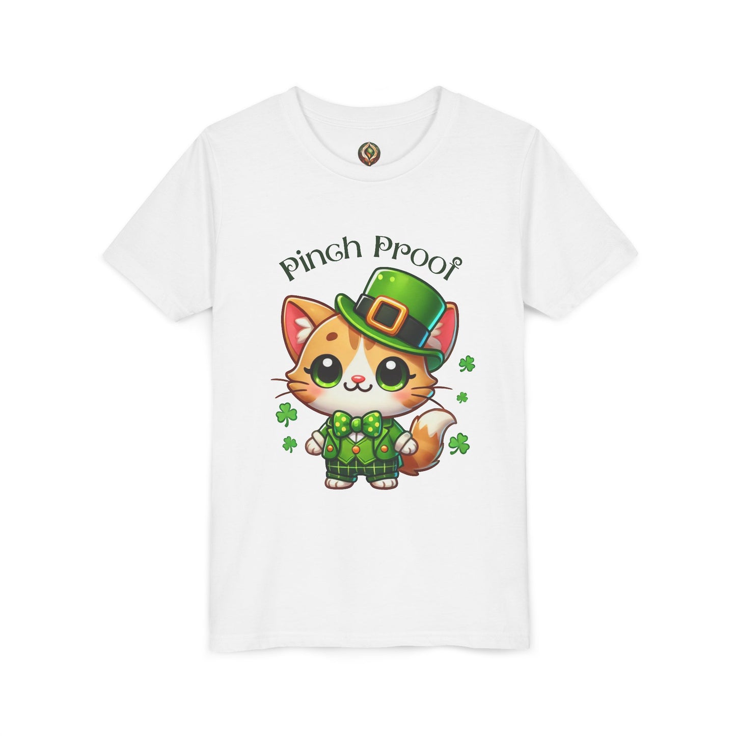 Pinch Proof Youth Tee – St. Patrick’s Day Lucky Cat 🍀😺