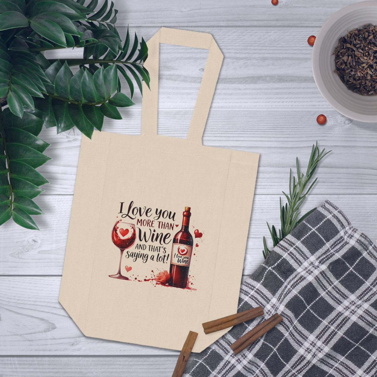 Double Wine Tote: Love & Vino Vibes