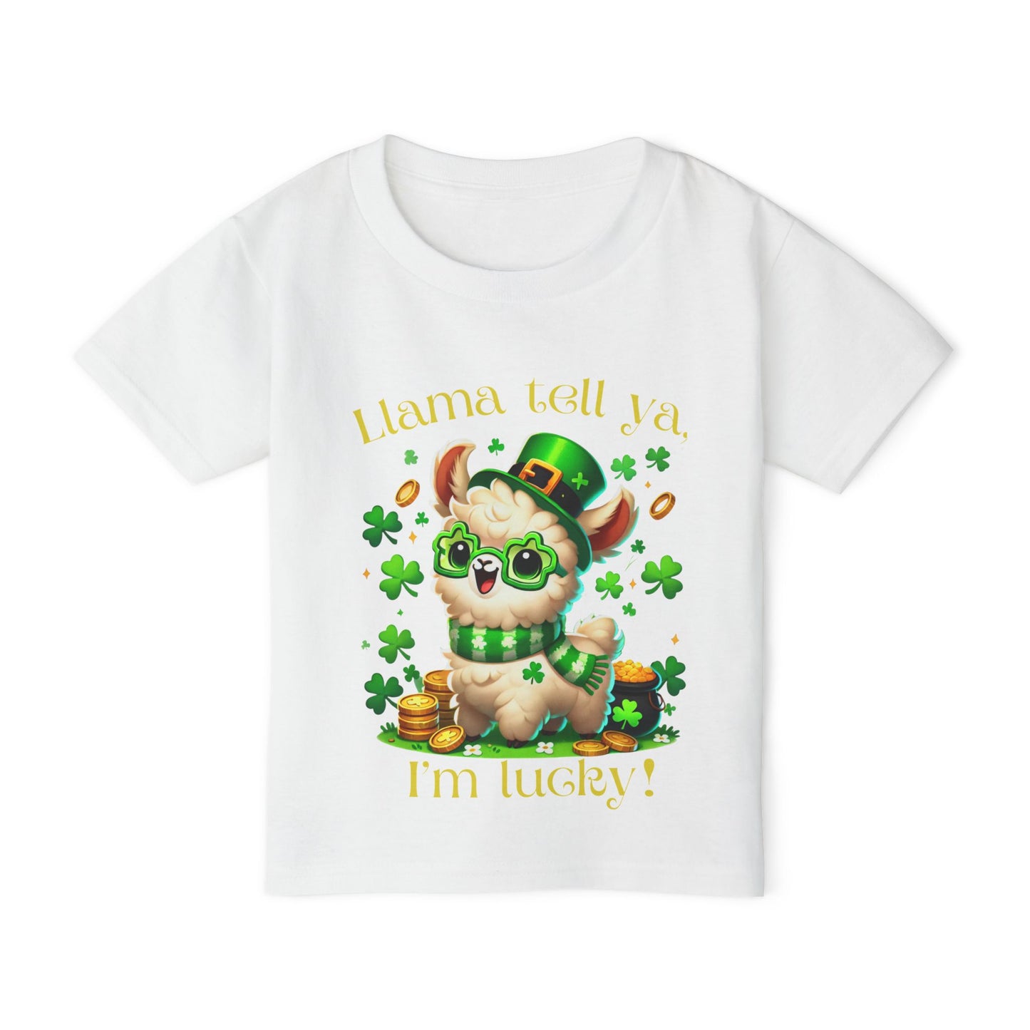 Llama Tell Ya, I’m Lucky! Toddler Tee – St. Patrick’s Day Shirt 🍀🦙