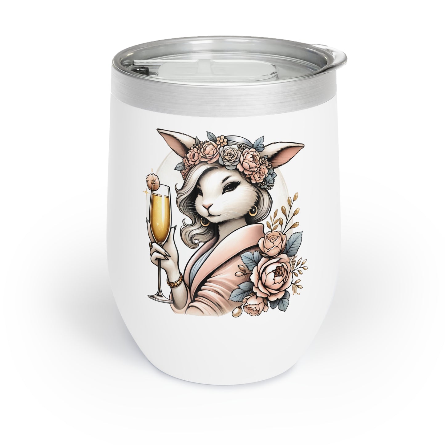 Bria Bellini – Glam Bunny Wine Tumbler (12oz)