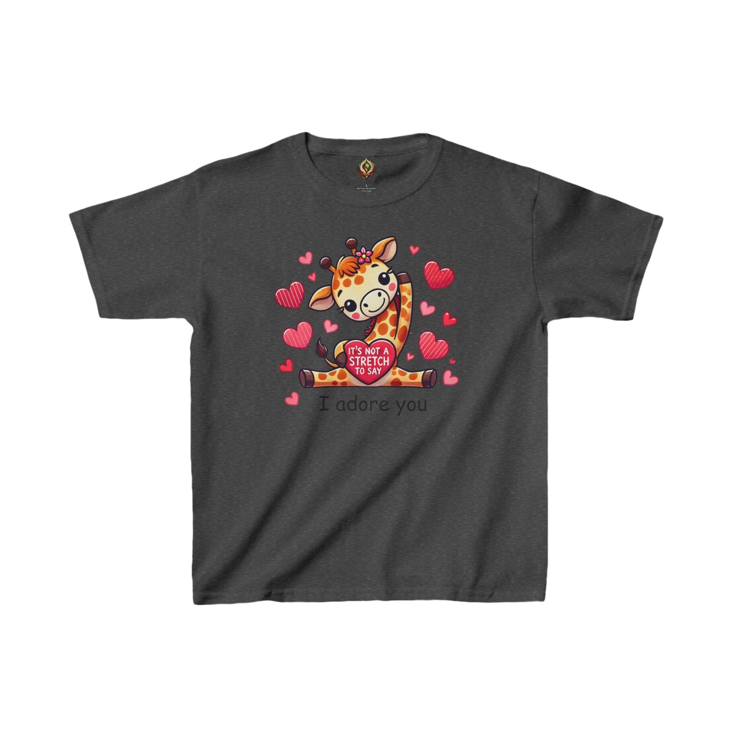 "I Adore You" Giraffe Youth Tee