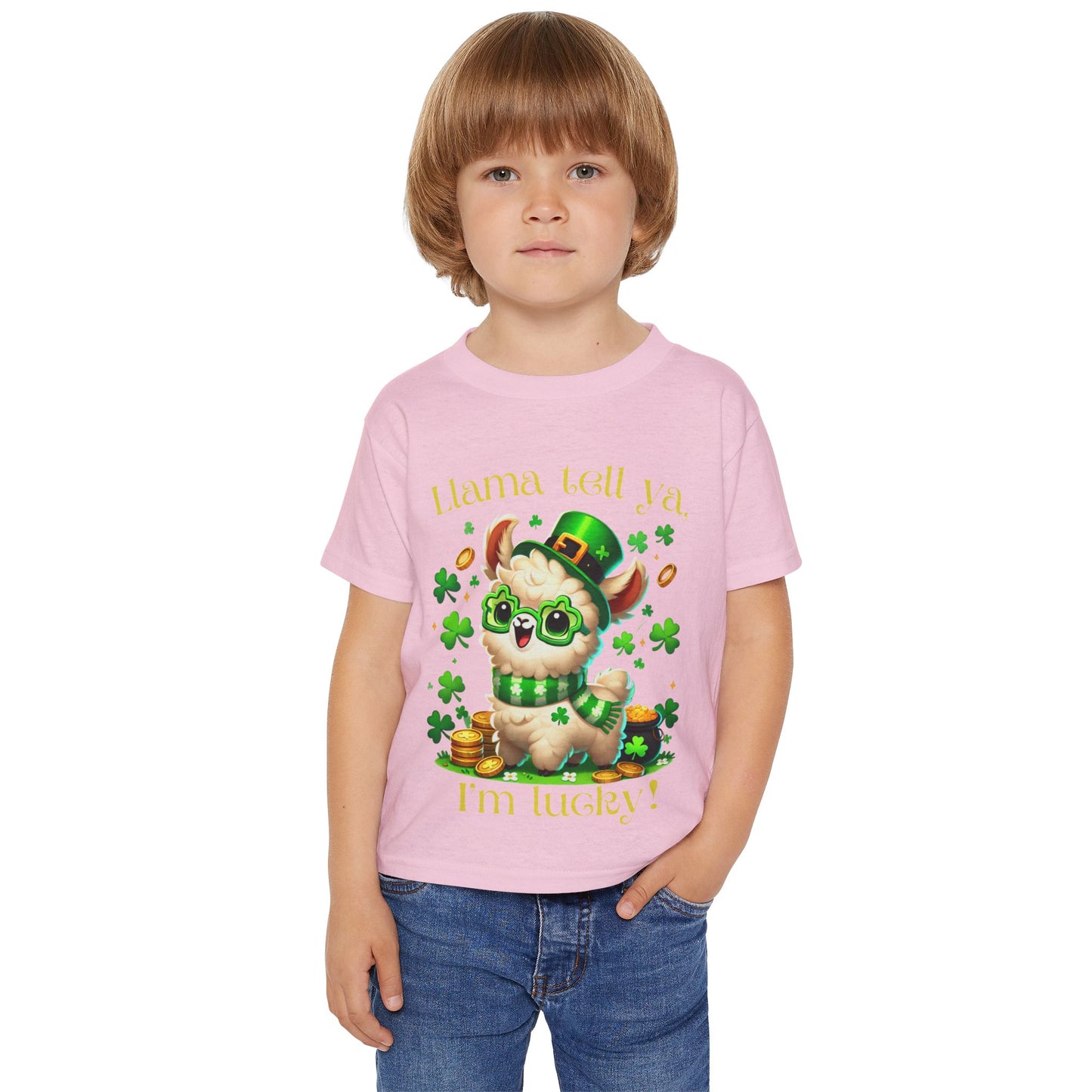 Llama Tell Ya, I’m Lucky! Toddler Tee – St. Patrick’s Day Shirt 🍀🦙