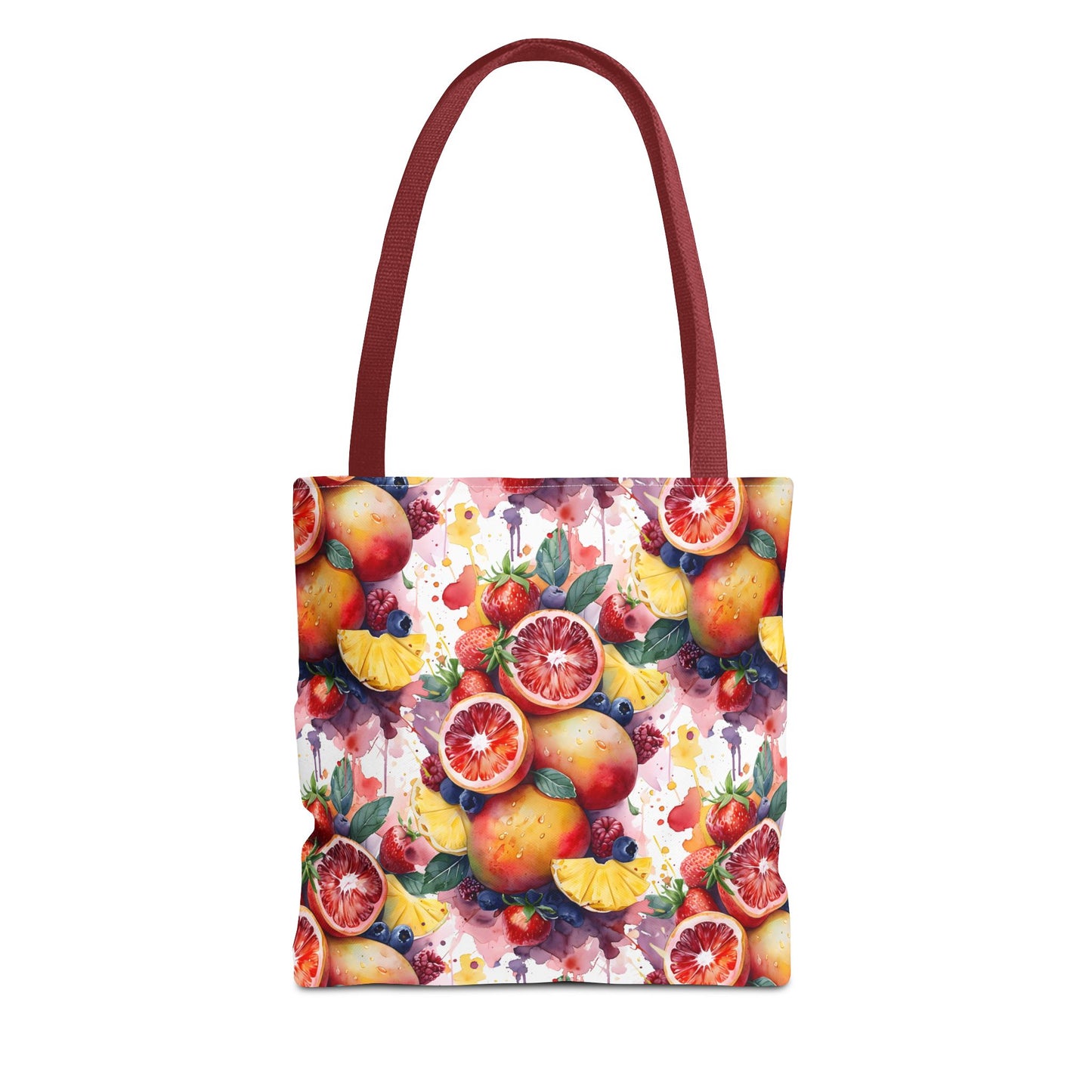 Tropical Splash 🍊🍍 Watercolor Fruit Tote