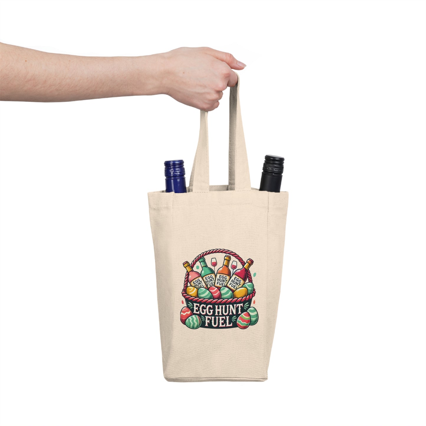 Egg Hunt Fuel – Double Wine Tote Bag 🍷🔥