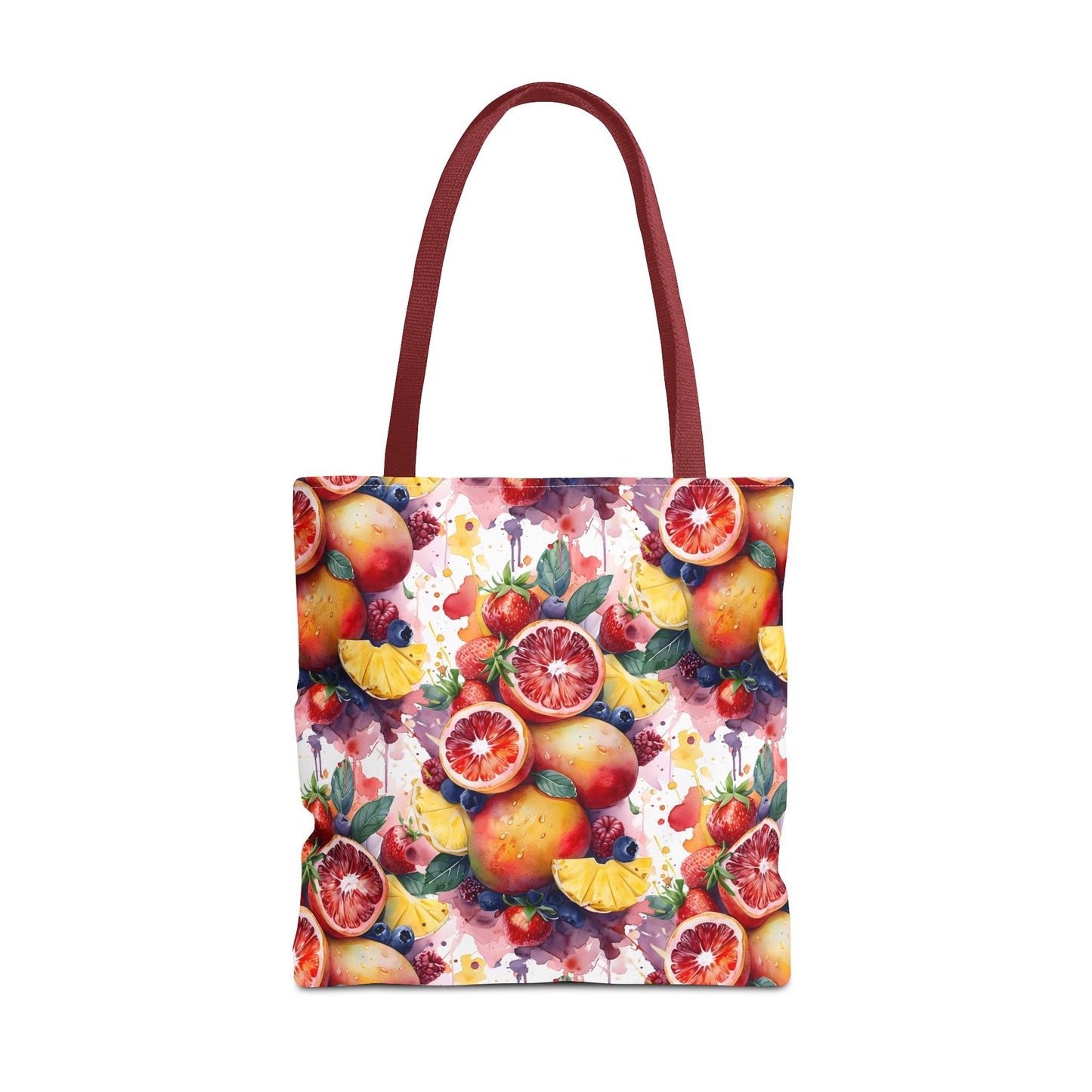Tropical Splash 🍊🍍 Watercolor Fruit Tote