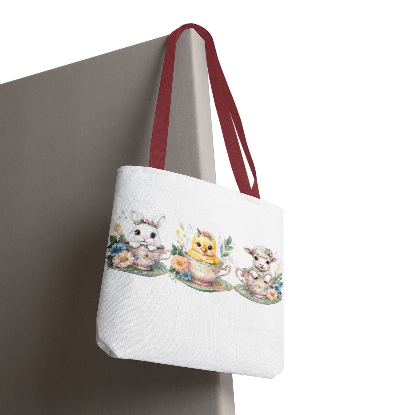 “Springtime Sippers” – Easter Teacup Cuties Tote Bag 🐰🐣🐑