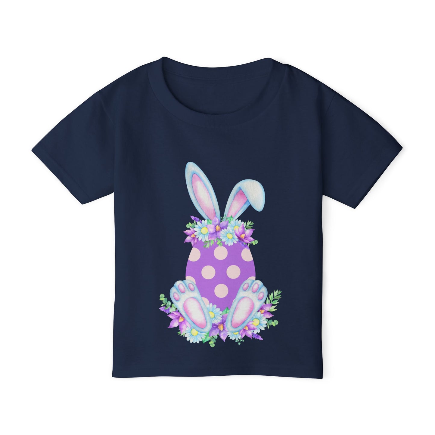 Purple Polka Dot Bunny – Heavy Cotton Toddler Tee 💜🐇