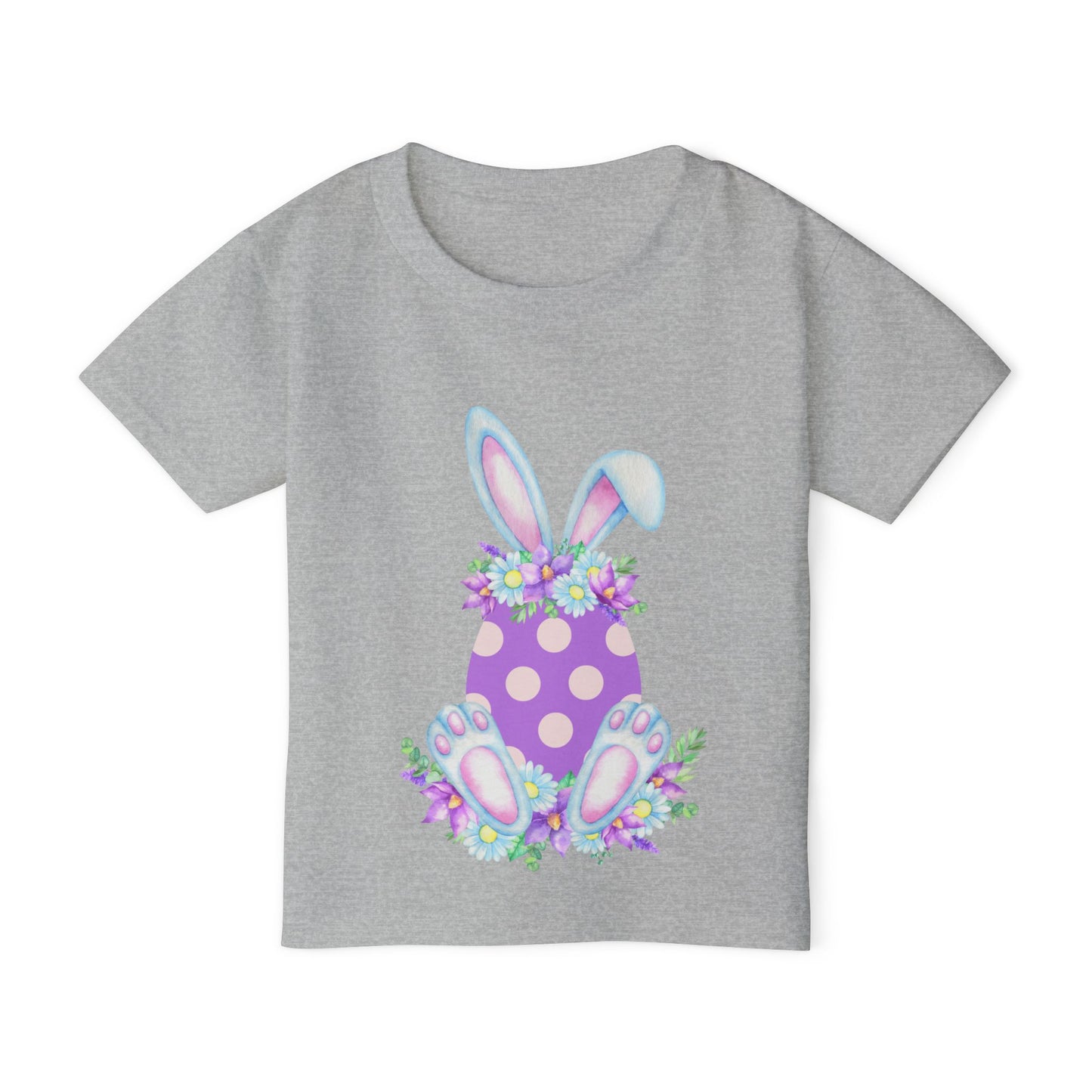 Purple Polka Dot Bunny – Heavy Cotton Toddler Tee 💜🐇