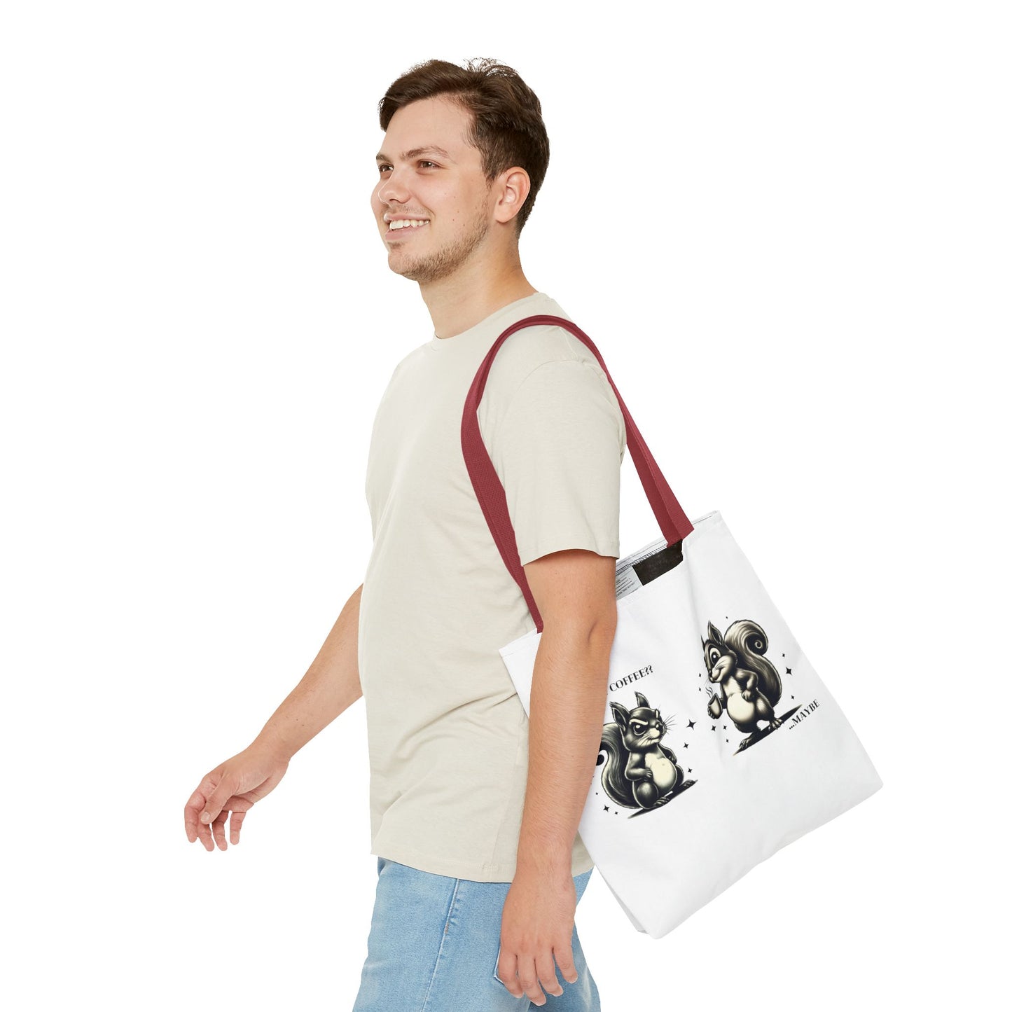 “Last of the Coffee?? …Maybe” Squirrel Tote – Snarky, Stylish & Caffeinated