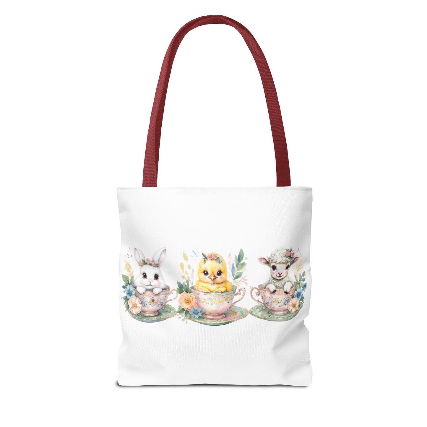 “Springtime Sippers” – Easter Teacup Cuties Tote Bag 🐰🐣🐑